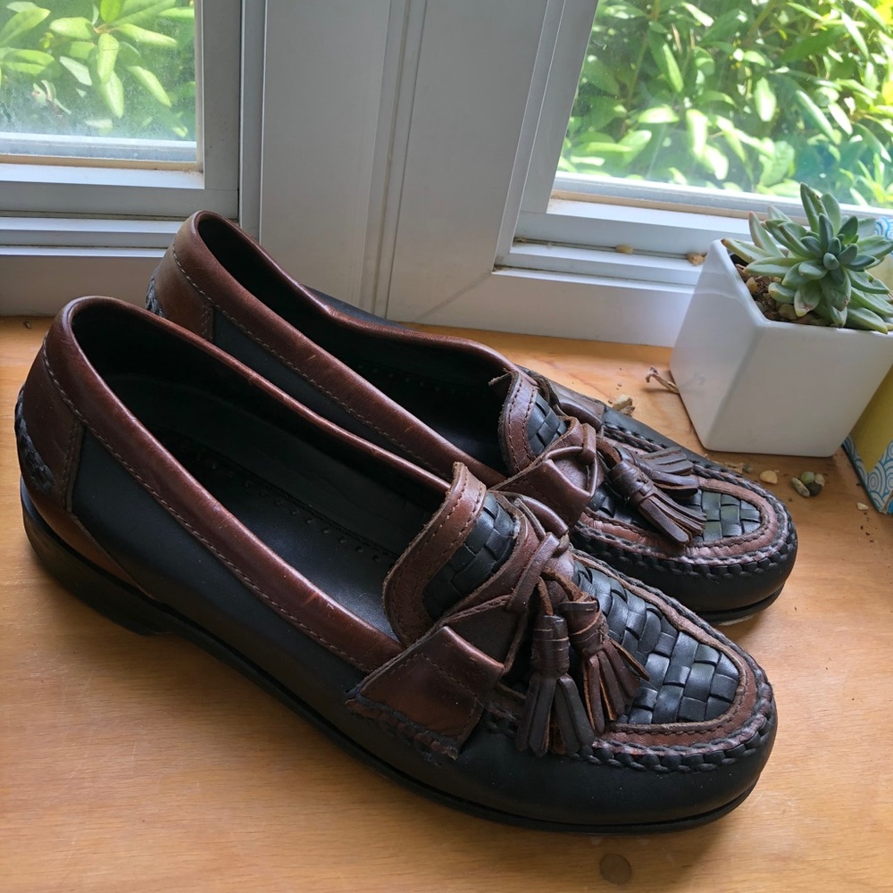 Johnston & Murphy Crochet Tassel Loafers